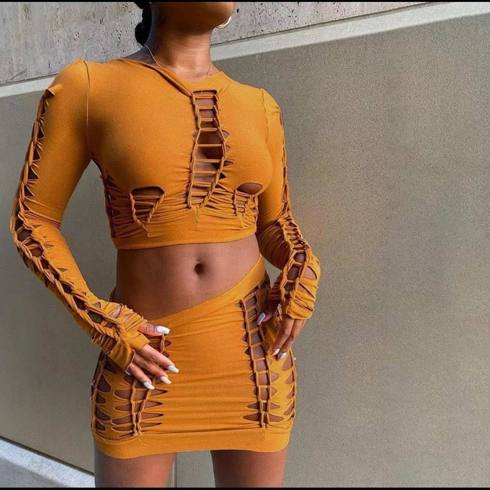 Tribe Vibe Crop & Mini Skirt Set